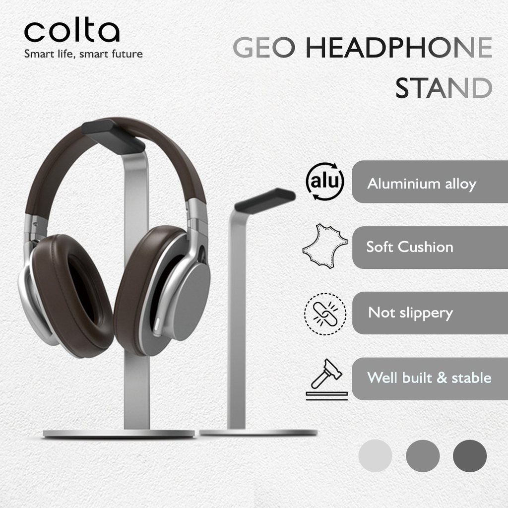 Colta Geo Headphone Stand Holder Aluminium Gantungan Headset Universal
