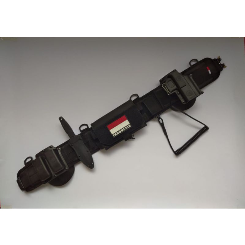 Sabuk Ikat Pinggang Kopel Set colombia TNI POLRI Brimob Kopasus Dll