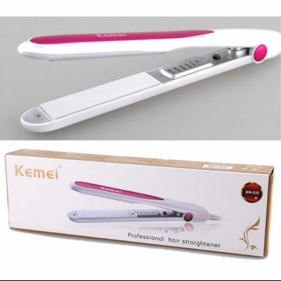 COD Alat Catok Rambut Kemei KM-532 Catokan Rambut Profesional Hair Straightener Kemei Km-532