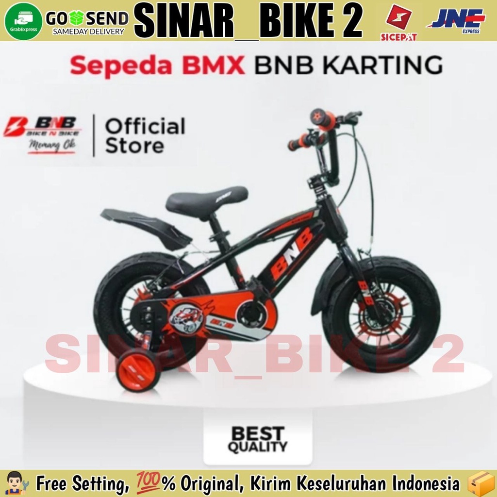 Sepeda Anak Laki BMX BNB SHIP &amp; KARTING Ukuran 12 Inch Ban Jumbo 3.0