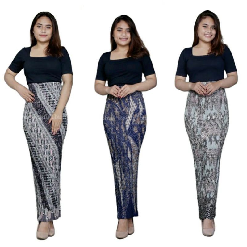 Rok Plisket KUACI / Rok Kebaya / Setelan Kebaya / Kebaya Modern / Rok Rampel Motif Batik / Rok Rumbai / Rok lilit Instan / Bawahan Kebaya / Kain Lilit / Rok Serut / Rok Batik / Rok Rempel / Kebaya Warna Tosca Pink Wardah Dusty Silver Abu