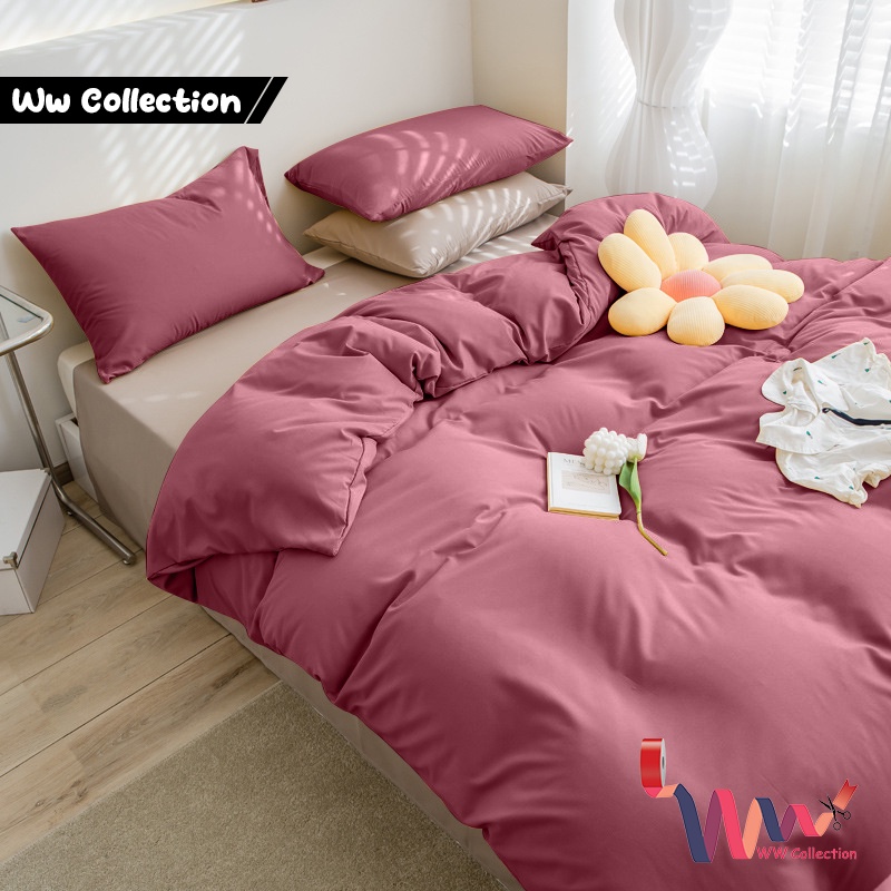 BEDCOVER SAJA SINGLE DOUBLE 120x220/150x220/180x220 (tanpa sprei) embos microtex katun polos tebal