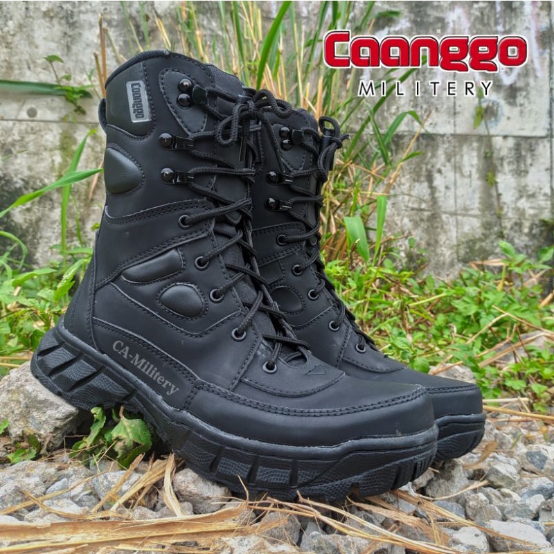 Sepatu pdl tni polri security model venom tactical safety boots ujung besi hitam original caanggo mi