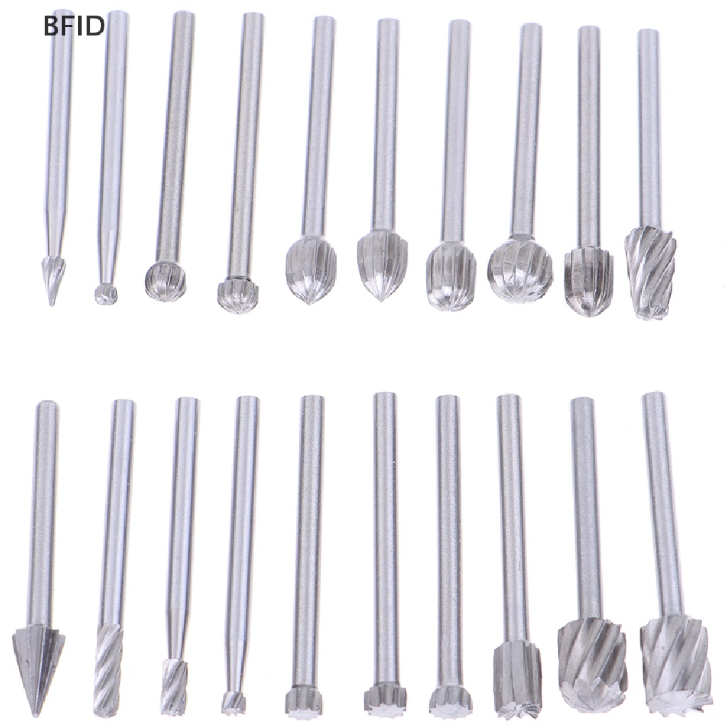 [BFID] 20pcs Tungsten Carbide Rotary Point Burr Die Grinder Shank Set 3 * 40mm [ID]