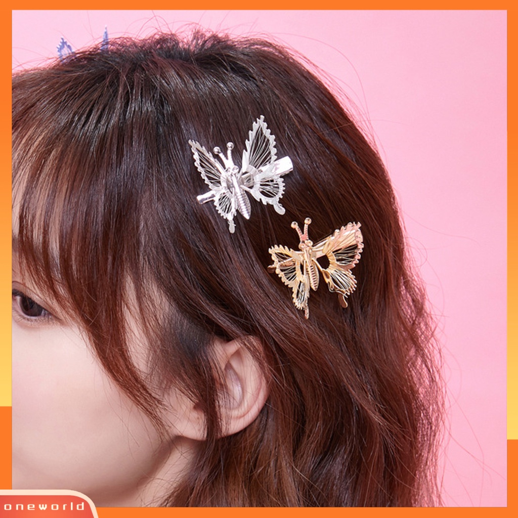 {oneworld} Wanita Bergerak Kupu-Kupu Klip Rambut Fashion Jepit Rambut Barrette Hiasan Kepala Styling Tool