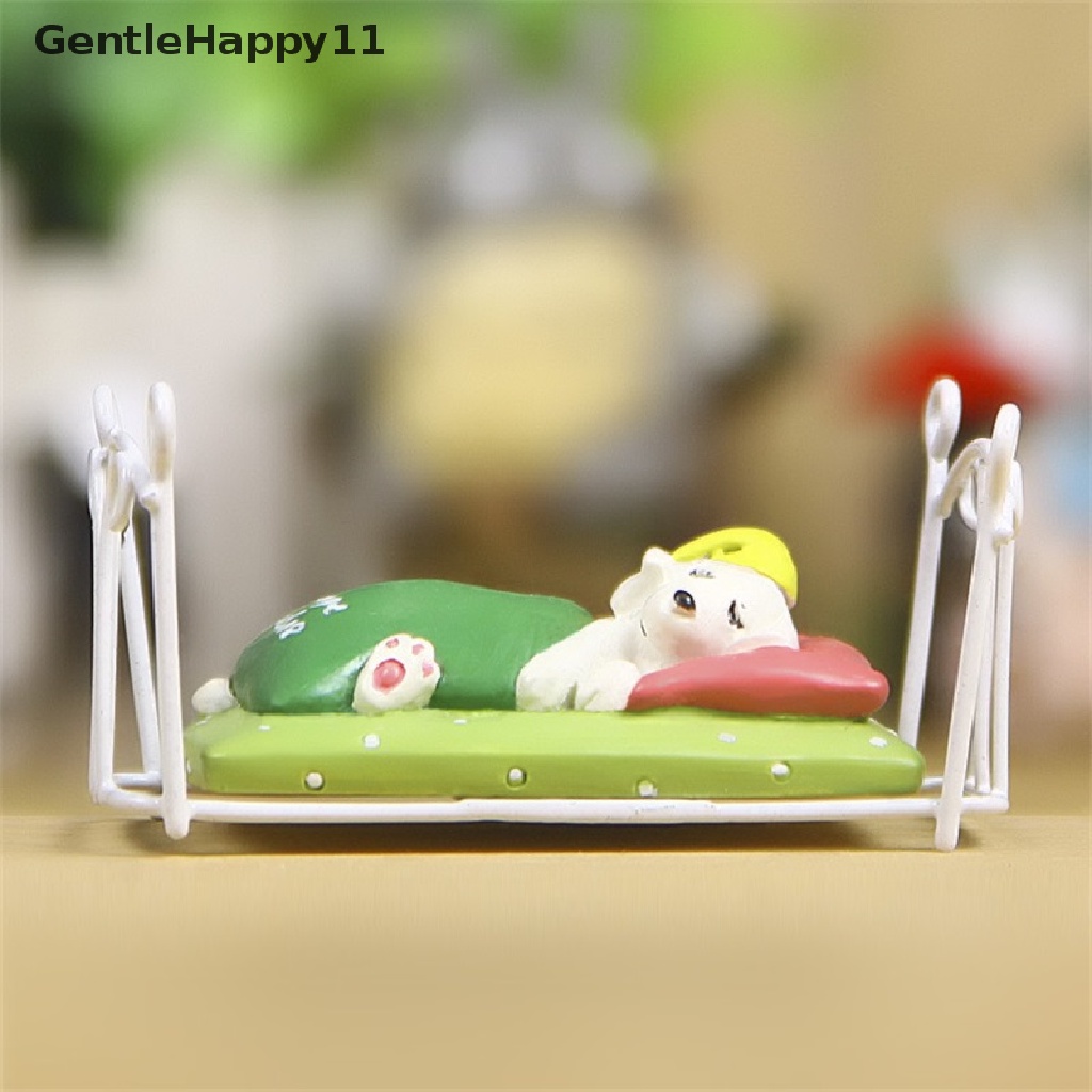 Gentlehappy1:12rumah Boneka Miniatur Eropa Ranjang Besi Kartun Anjing Tidur Model Microlandscape Pemandangan Hidup Dekorasi Mainan Aksesoris Rumah Boneka Desktop Ornamen id