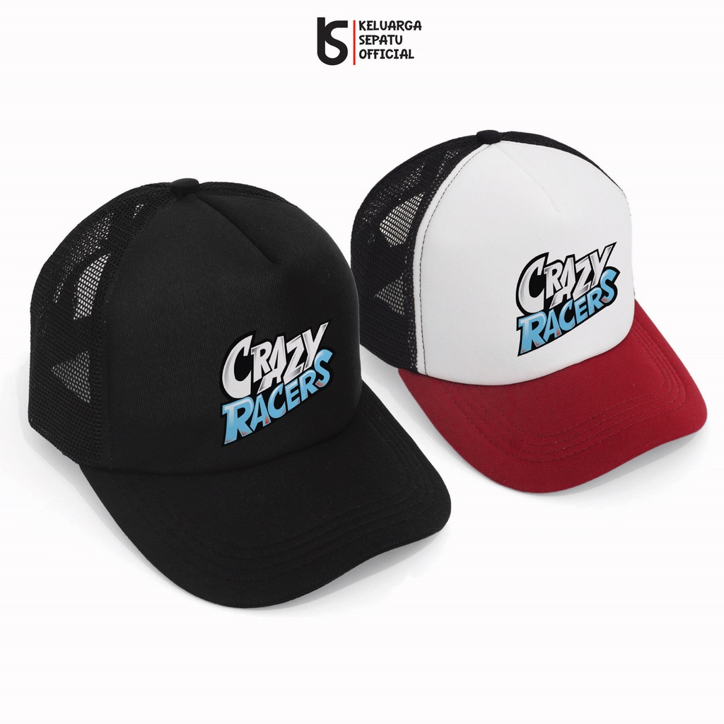 TOPI PRIA TOPI DISTRO TOPI TRUCKER TOPI DEWASA TOPI SABLON CRAZY RACERS LAKI LAKI MURAH KECE