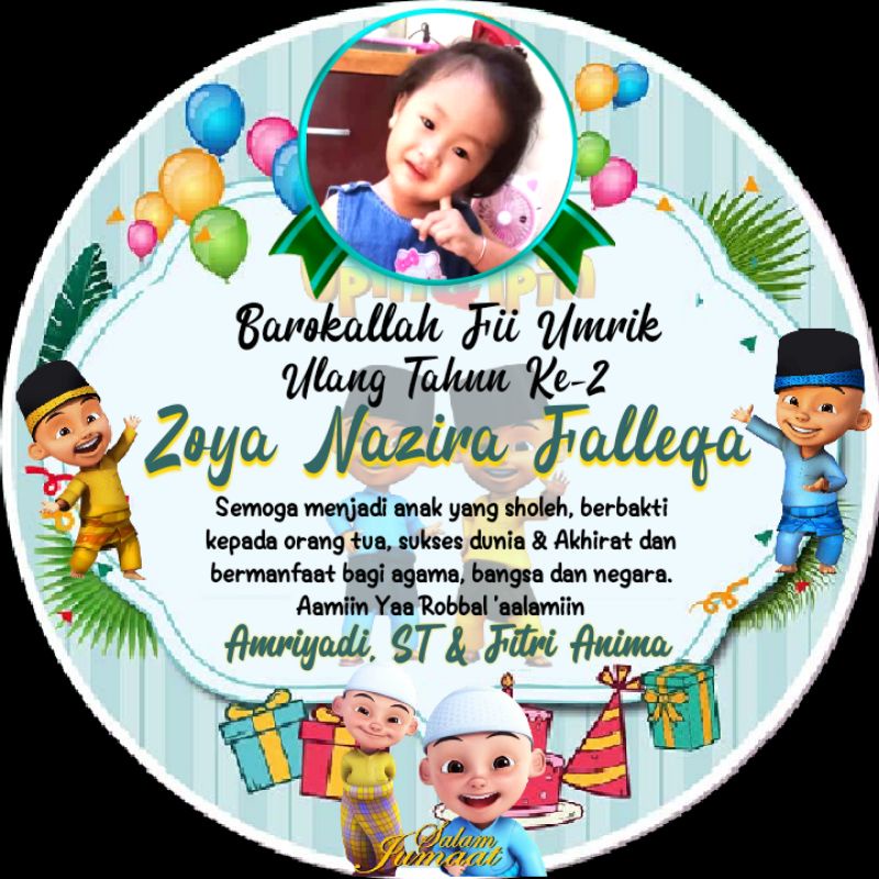 

Stiker Acara Ulang Tahun Tema Karakter Upin Ipin
