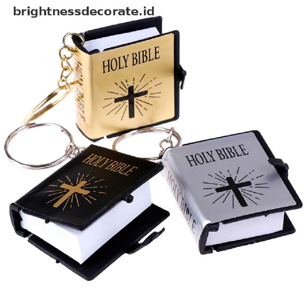 [Birth] Gantungan Kunci Kitab Suci Bahasa Inggris Mini Gantungan Kunci Salib Yesus Kristen Religi [ID]