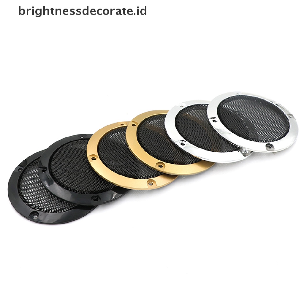 [Birth] Cover speaker Audio 3inci Lingkaran Hias metal mesh grille 2pcs [ID]