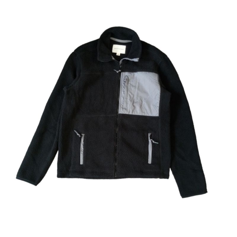 Jacket Outdoor Sherpa Fleece Black Grey Polar Flece Bulu Domba Not Stussy Arcteryx - TIJU