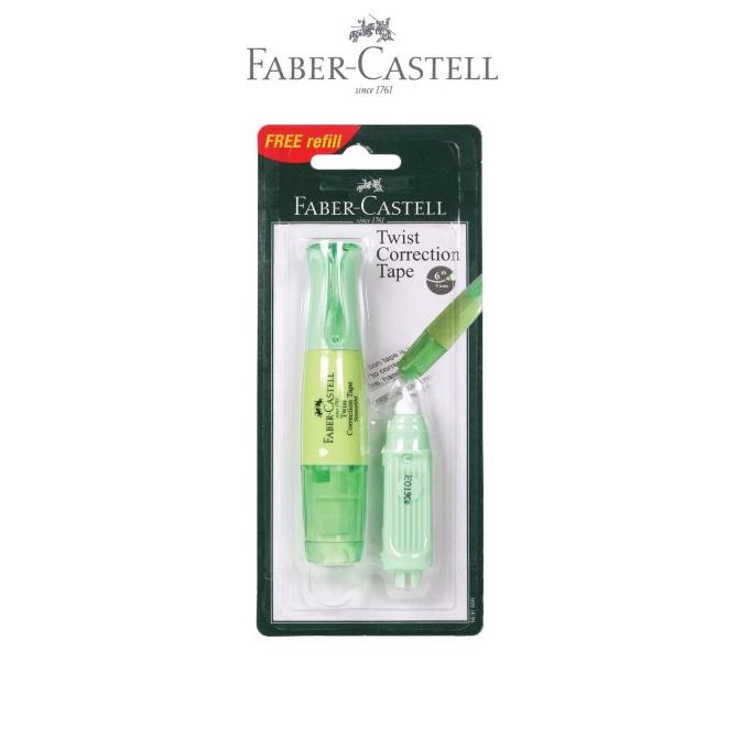

Faber-Castell Twist Correction Tape Lime Green Barrel + 1 Refill