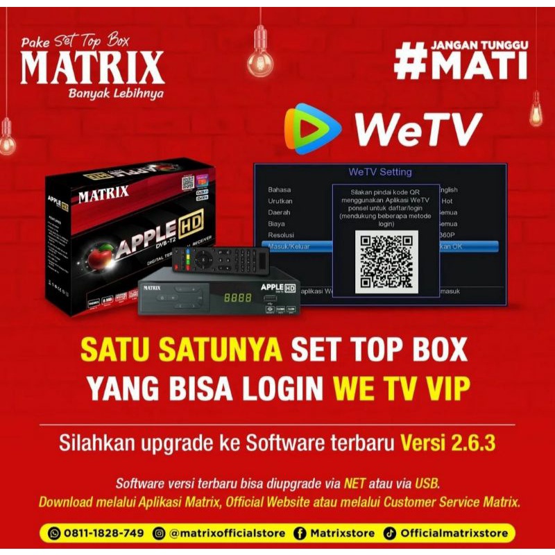 Set Top BOX matrix apple merah