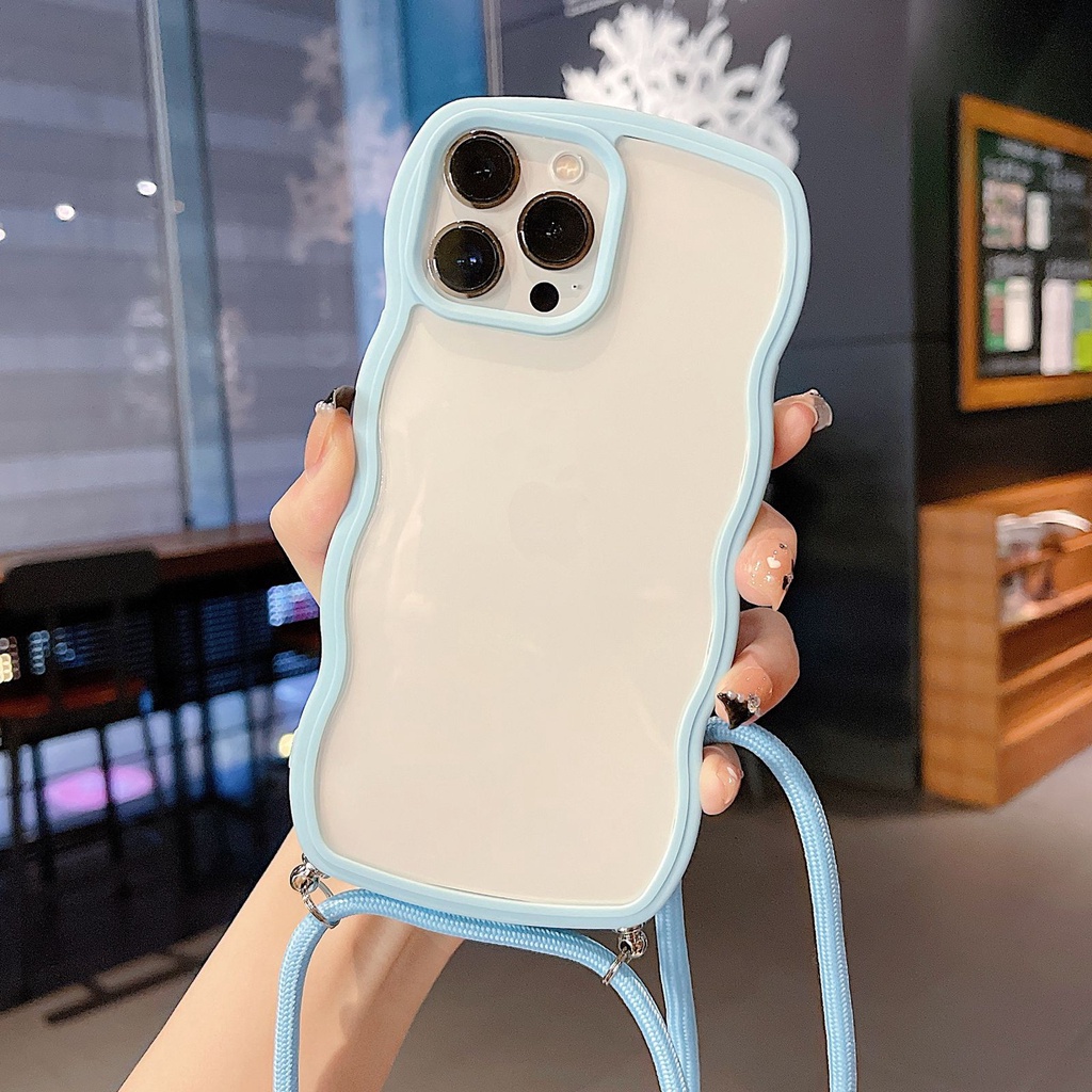 Softcase Sling Tali Panjang Casing For Iphone 7+ 8+ Plus X Xs Xr Max 11 12 13 14 Pro Max 14+ 14Plus FJ08 DY11 Bahu selempang