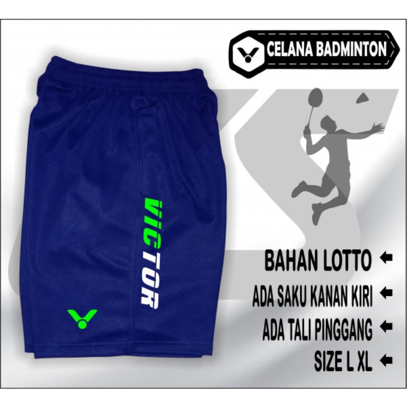 Celana pendek bulutangkis celana polos olahraga victor