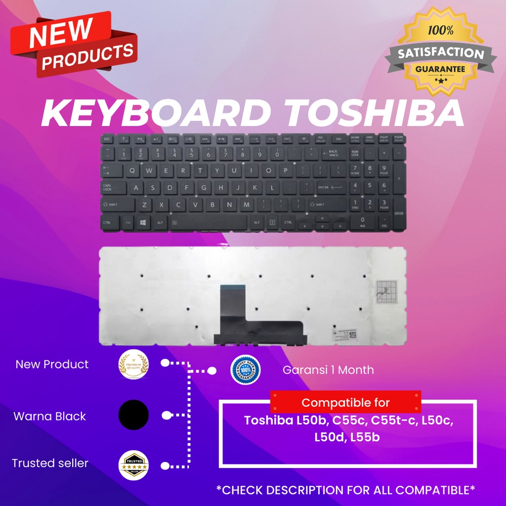 keyboard laptop toshiba satellite c55T-c5300 c55T