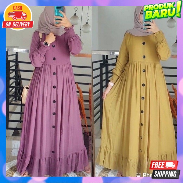 Dress Terlaris Masa Kini Bsju Maxy Jelita Dotty Baju Gamis Brukat Tile Remaja Dewasa Seragam Pesta W
