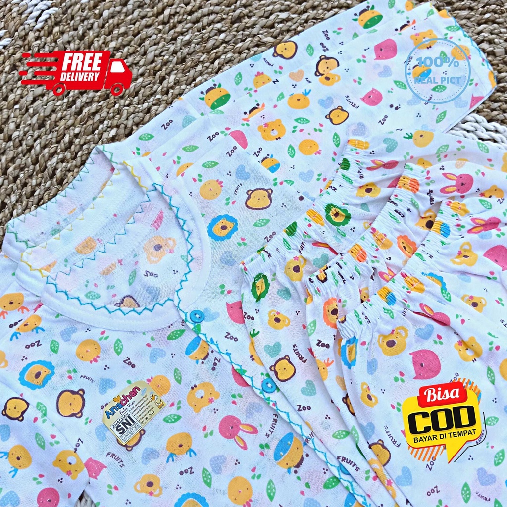 Setelan Baju Bayi Panjang Perempuan 3 - 12 Bulan merk SNI ANACHAN