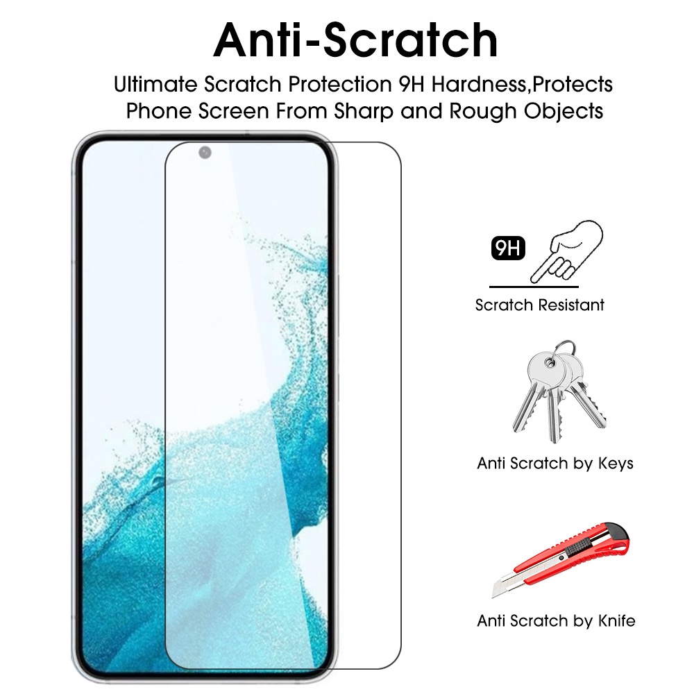 Full Coverage Anti-Saratch Tempered Glass Film, 9H Hardness Pelindung Layar Anti-Silau &amp; Anti-Sidik Jari, Untuk Samsung Galaxy S23 Series