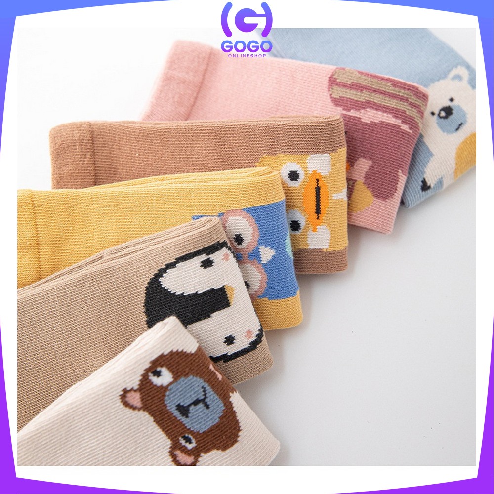 GOGO-P464 Kaos Kaki Panjang Karakter Hewan Kaus Kaki Anak Bayi Motif Unik Baby Animal Socks Kids Import