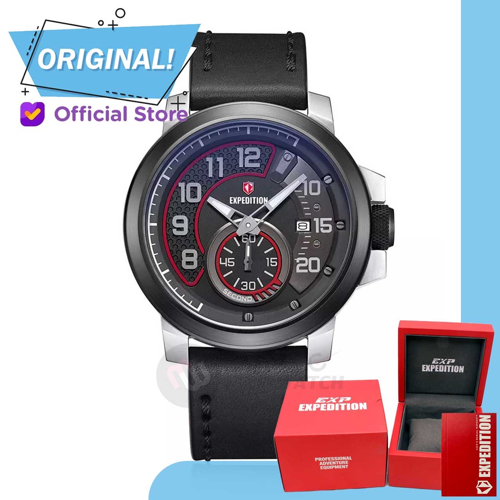 Jam Tangan Pria Analog Expedition 6825MS AC6825 AC 6825 MS 6825 MSLTBBARE Original Garansi Resmi