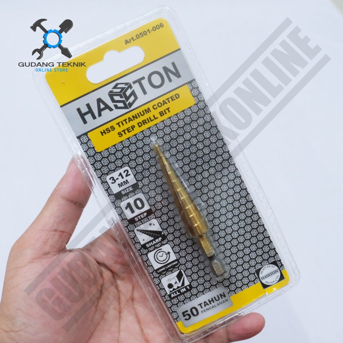 Mata Bor Pagoda Step 3-12mm 4-20mm 4-32mm HASSTON PROHEX / HSS Titanium Coated Step Drill 3-12 4-20 4-32 mm HASTON