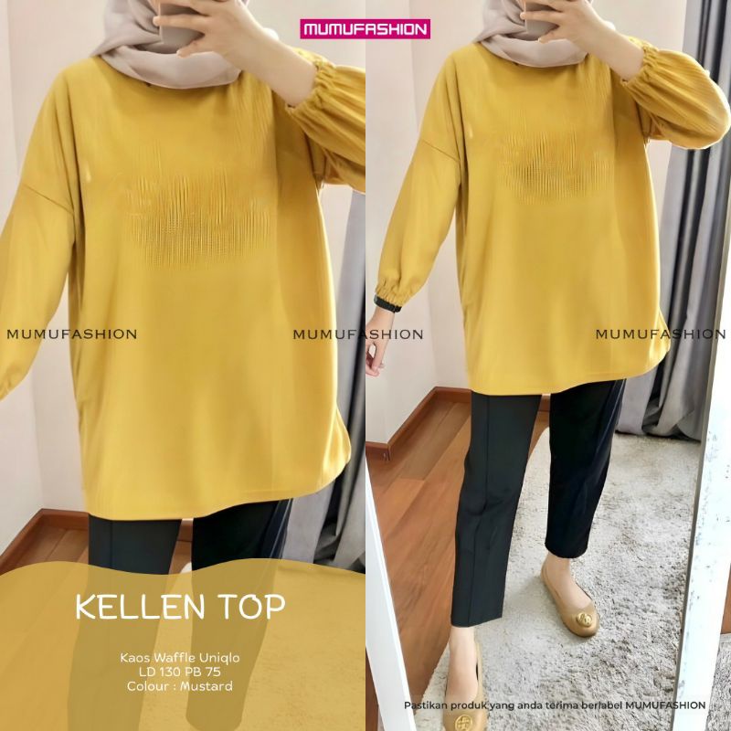 TKG - KELLEN TOP Atasan Wanita Kaos Knit Import Oversize Jumbo LD 120cm by Mumu Solo