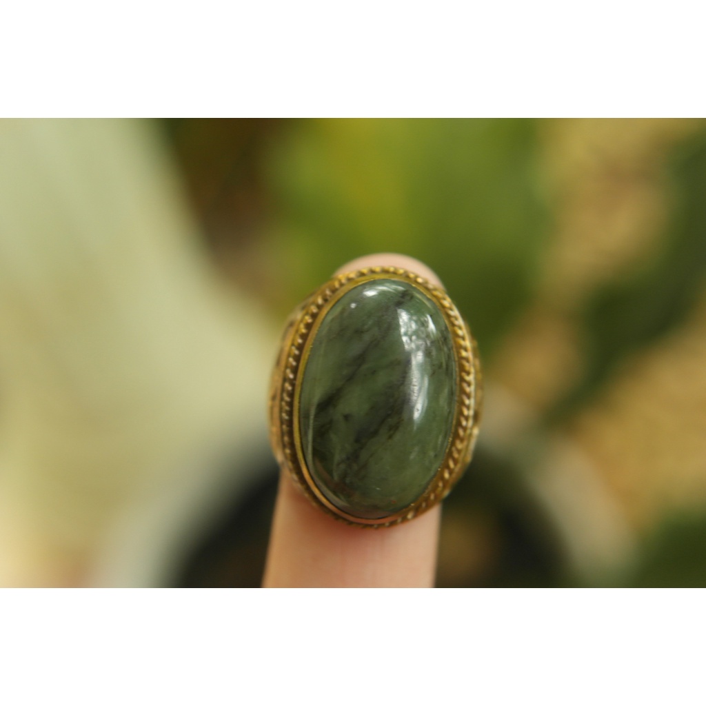 Natural Giok Aceh Ring 8 Kode A441