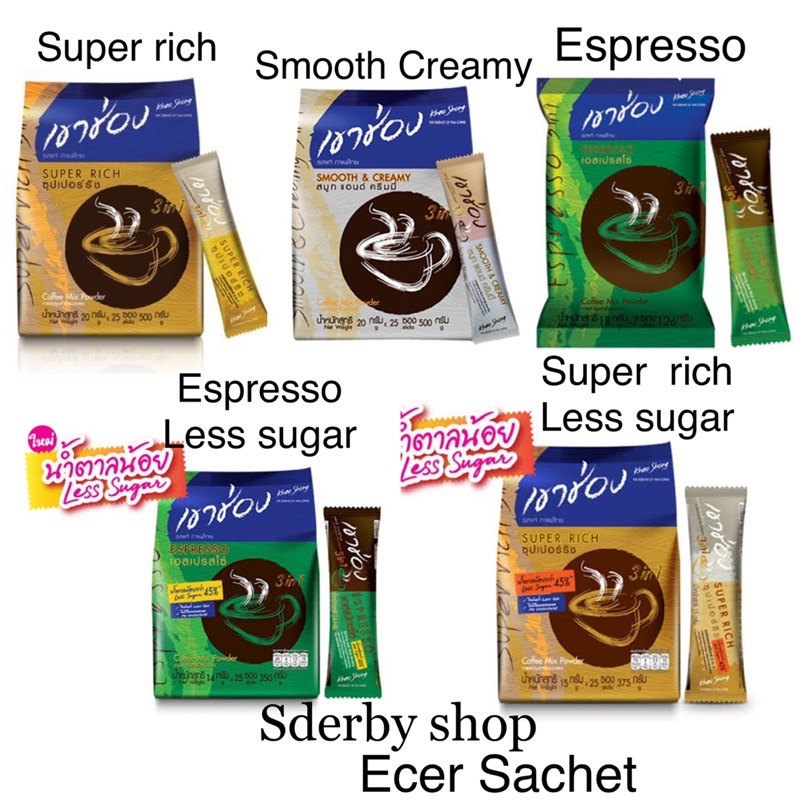 

Khao Shong Kopi Thailand 3in1 Coffee Espresso Rich Smooth and Creamyw