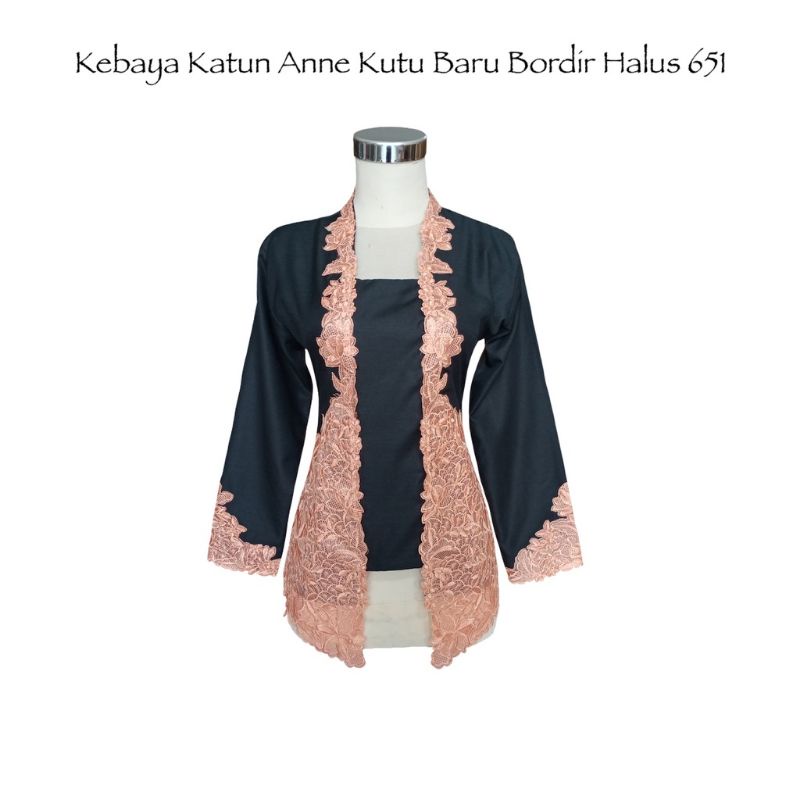 Kebaya Katun Anne, Kutu Baru Bordir Halus 651 atasan