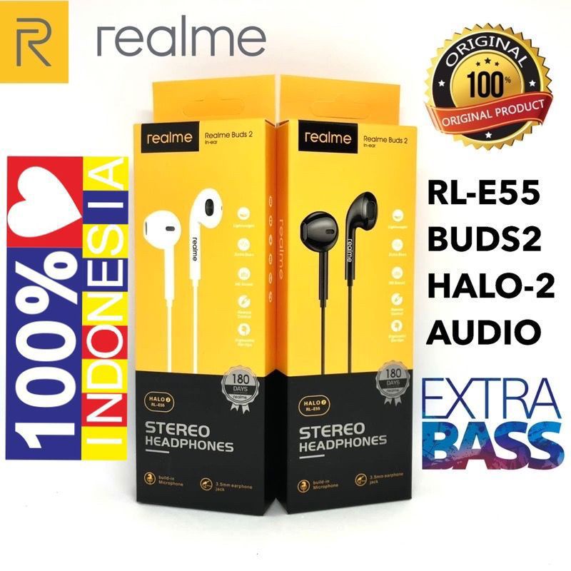 Nuz Earphone Realme Buds 2 Original Jack 3.5Mm Support All Android