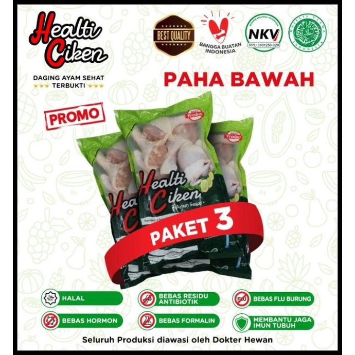 

TERBARU [PROMO PAKET 3] PAHA BAWAH AYAM SEHAT, HALAL DAN BERKUALITAS F5464RY