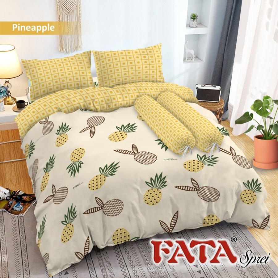 Bedcover set 180x200 Fata King no 1 Minimalis Pineapple - Sprei set Betcover - Badcover