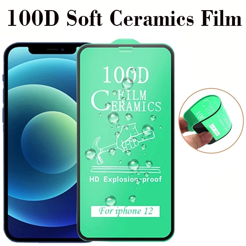 100d HD Membran Keramik Tempered Glass Screen Protector Untuk iphone 13 12 11 Pro Max 13 12 Mini X XS XR XS Max HD Pelindung Layar Untuk Iphone6 7 8 Plus