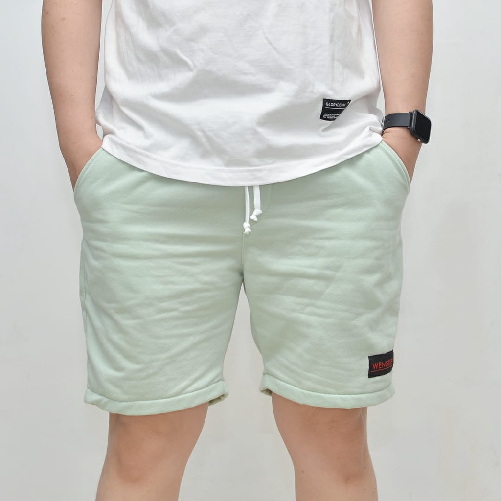 Wengkie.id / Boardshort / celana pendek pria / celana pendek wanita / celana casual / celana pendek murah / Warna Mint