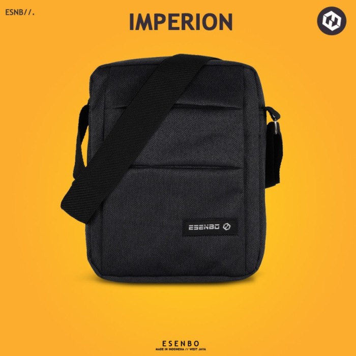 PROMO Tas Selempang Pria ESENBO IMPERION10 PRO - Tas Slingbag Premium ESENBO - Hitam LITE A6P7