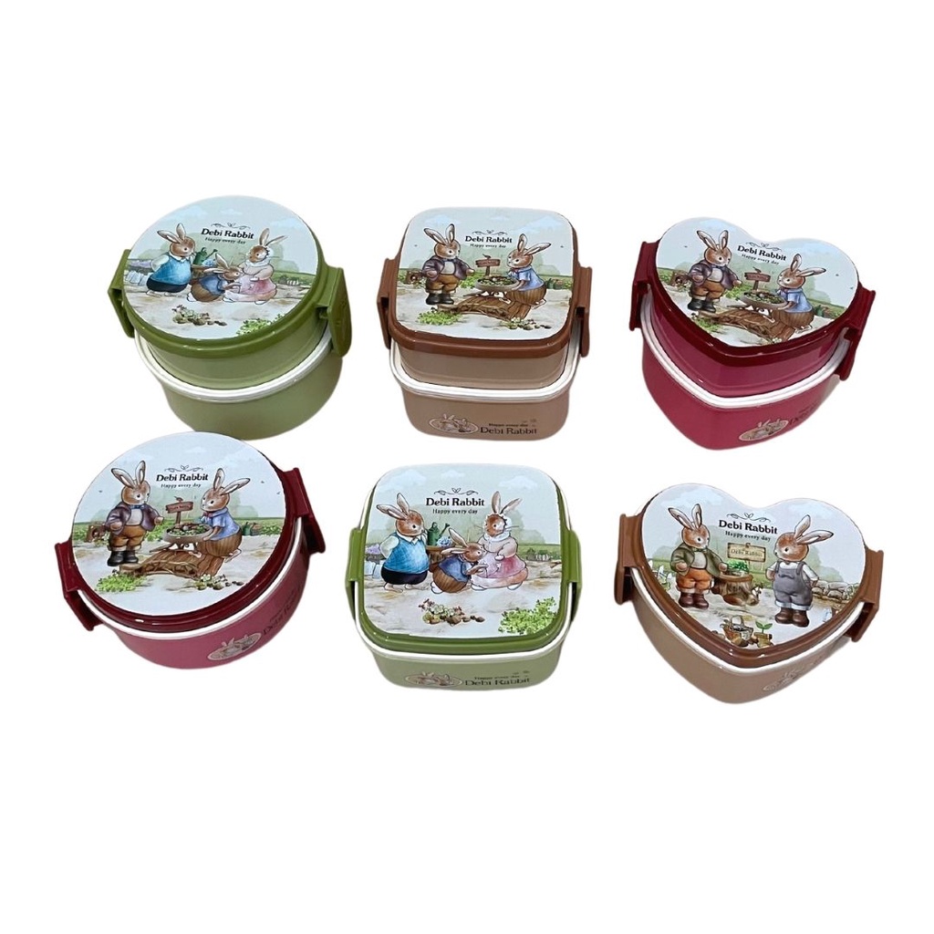 Lunchbox Mini / Kotak Makan Mini Debi Rabbit Foodgrade