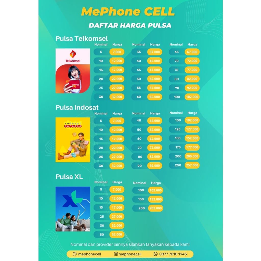 Pulsa Isi Ulang/Isi Ulang Pulsa 125-500
