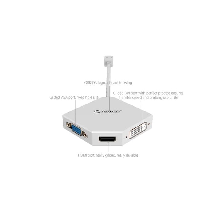 Mini displayport dp to hdtv vga dvi 24+5 Converter orico 4k 2k 1080p 60hz dmp-hdv3s - Konverter Mini display port 3in1