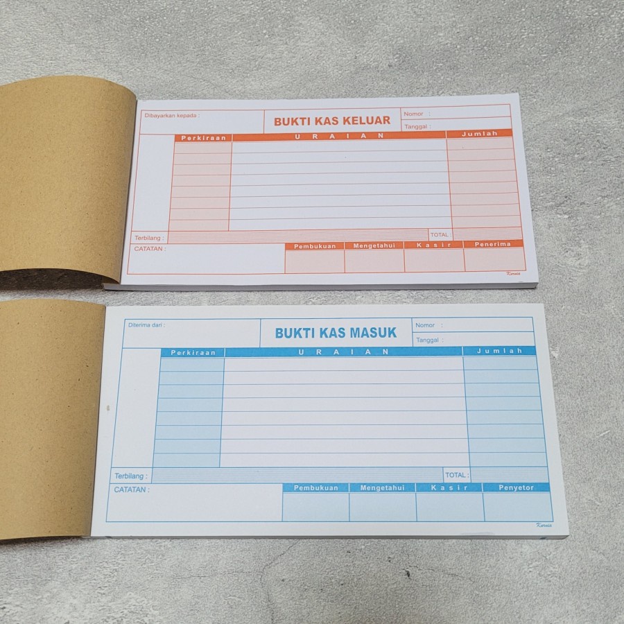 Buku Bukti Kas Keluar Masuk 1/3 Folio 1 Ply / Rangkap 1