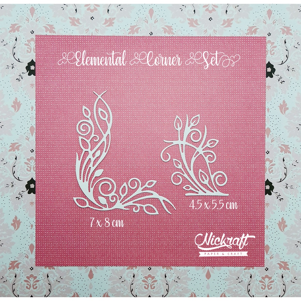 

ELEMENTAL CORNER SET - Hiasan Scrapbook Daun Kertas Swirl