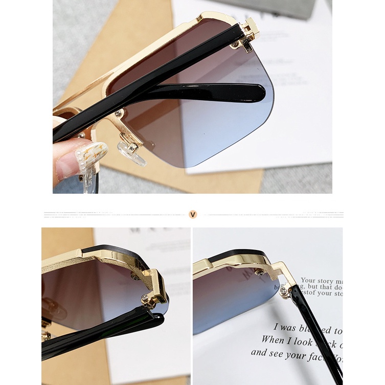 Kacamata Hitam Fashion Square Shades Untuk Wanita/Pria Eyewear