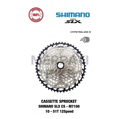 Sprocket Shimano SLX 12 Speed M7100 10-51T Sprocket 12speed 51T