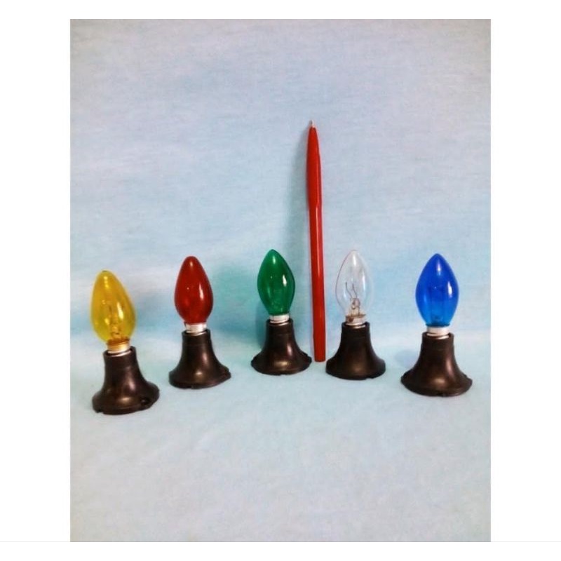 LAMPU CABE FITTING E12 C7 WARNA PUTIH/MERAH/BIRU/HIJAU/KUNING