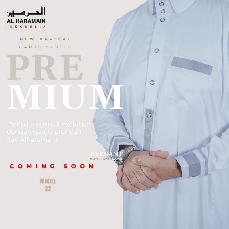*JUBAH AL HARAMAIN POLYSTER PREMIUM KOMBINASI LENGAN MANSET*