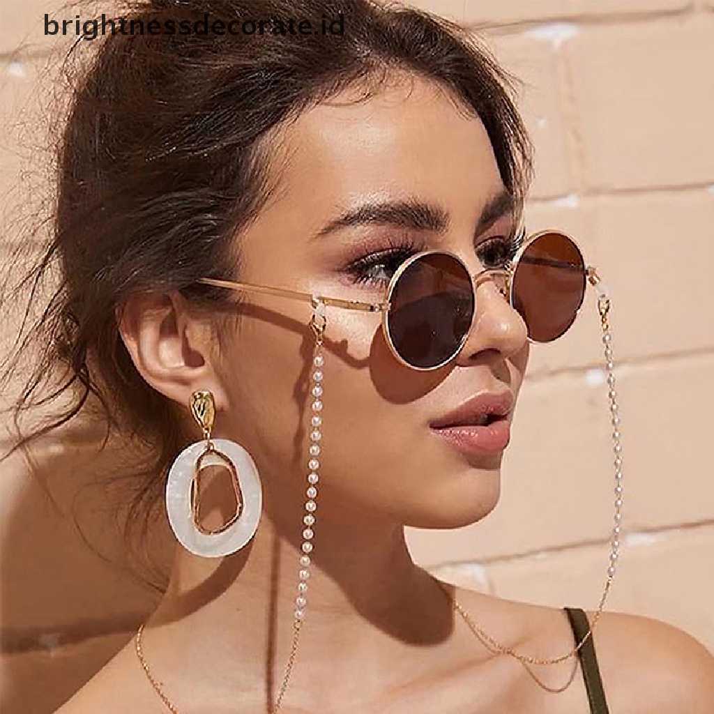 [Birth] Fashion Ladies Sunglasses Chain Rantai Mutiara Rantai Tali Kacamata Tahan Jatuh [ID]