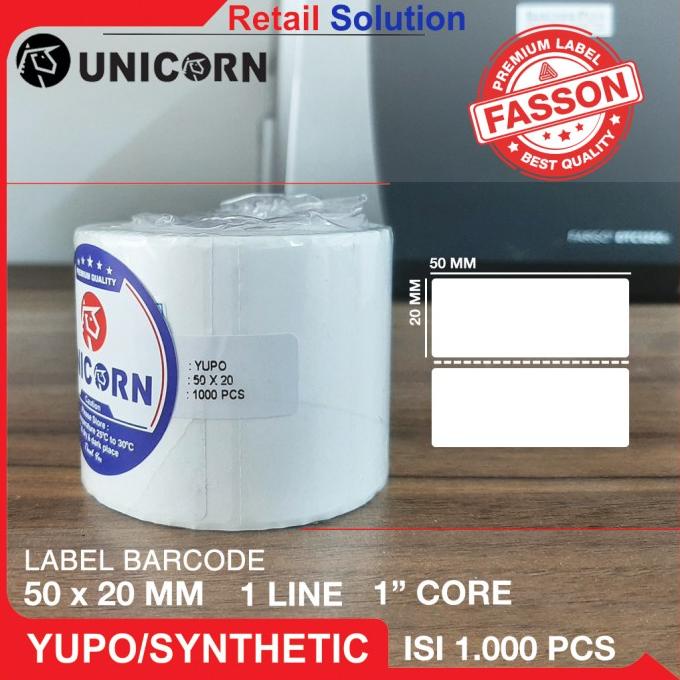 

Stiker Label Barcode YUPO Synthetic 50x20 mm / 50x20mm / 50 x 20 mm HARGA DISKON