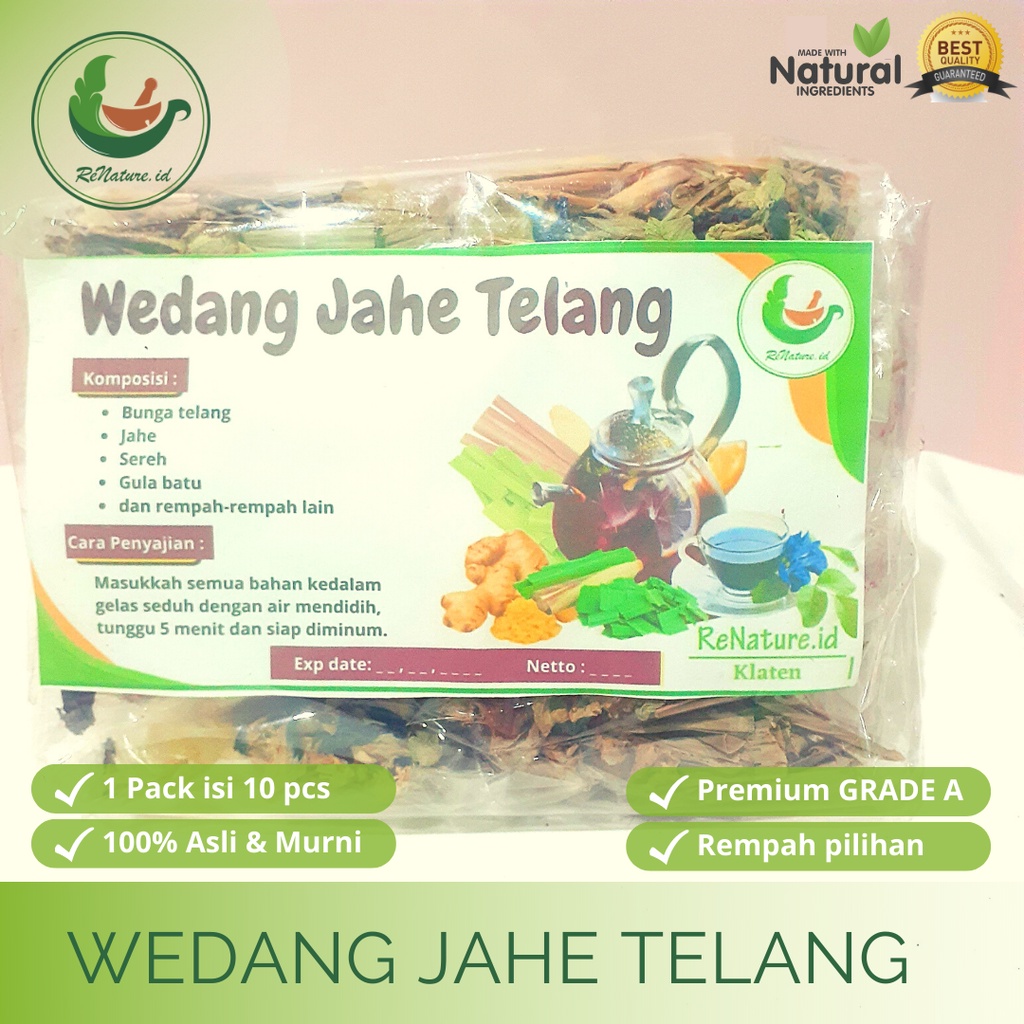 

WEDANG REMPAH JAHE TELANG RENATUREID 1 PACK / UWUH JAHE TELANG
