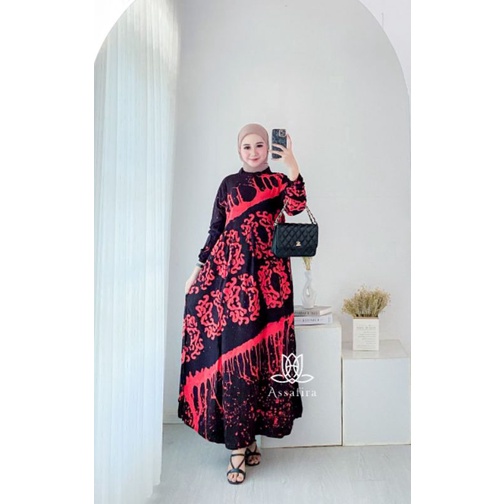 GAMIS RAYON PREMIUM RESLETING DEPAN MOTIF  TERBARU TERLARIS DAN KEKINIAN