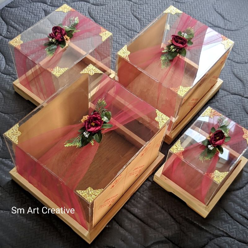 seserahan Pernikahan hantaran pernikahan paket komplit Tille bunga Akrilik